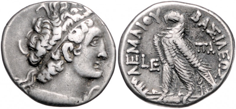 ÄGYPTEN, Ptolemaios X. mit Kleopatra III., 117-111, AR Tetradrachme Jahr 5 =113/...