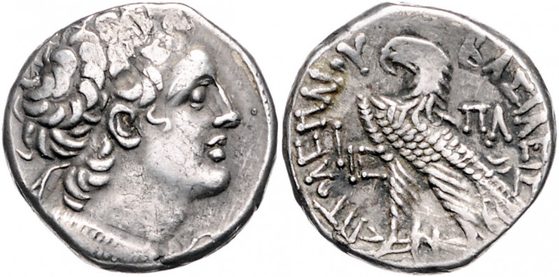 ÄGYPTEN, Ptolemaios X., 106-88 v.Chr., AR Tetradrachme Jahr 16 =99-98. Diad. Kop...