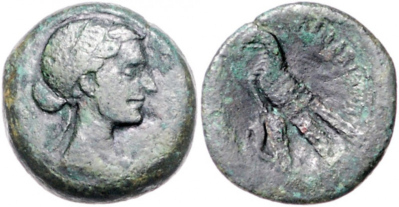 ÄGYPTEN, Kleopatra VII., 51-30 v.Chr., AE 40 Drachmen. Diad. Büste r. Rs.Adler a...