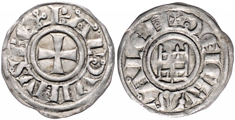 KREUZFAHRER, KÖNIGREICH JERUSALEM. Baudouin IV., 1173-1185, AR Denar o.J. Kreuz,...