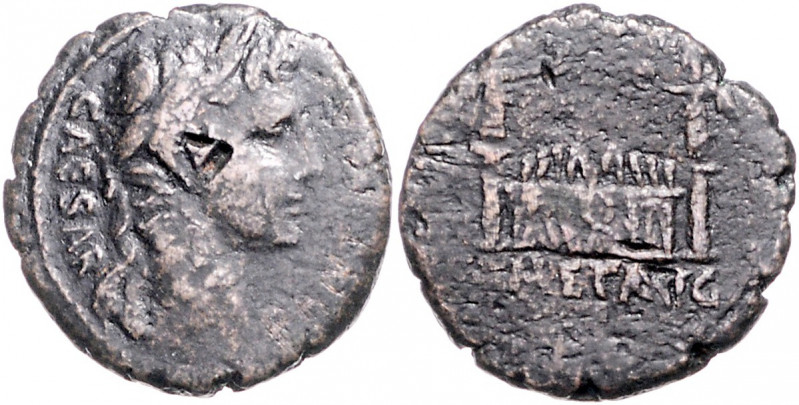 RÖMISCHES REICH, Augustus, 27 v.-14 n.Chr., AE As (15-10 v.Chr.), Lugdunum. Belo...