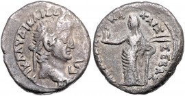 RÖMISCHES REICH, Claudius, 41-54, Bil.-Tetradrachme, Jahr 6 =45/46, Ägypten, Stadt Alexandria. Belorb. Kopf r. Rs.Steh. Messalina als Demeter l., 2 kl...