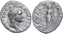 RÖMISCHES REICH, Otho, 69, AR Denar, Rom. Kopf r., IMP M OTHO CAESAR AVG TR P. Rs.Securitas l. stehend, SECVRI-TAS PR. 3,37g.
ss+
RIC 8; Kampm.18.8