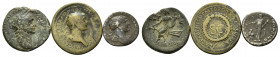 RÖMISCHES REICH, Trajan, 98-117, AR Denar COS VI (112-114), Rom. Belorb. Büste r. Rs.Arabia mit Zweig und Ried, unten Kamel. DAZU: AE As COS VI. Rs.SC...