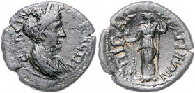 RÖMISCHES REICH, Sabina, Gemahlin des Hadrian, +137, AE 18, Lydien, Stadt Bageis. Büste r. Rs.Demeter mit Langzepter l. stehend. 4,86g.
sehr selten, ...