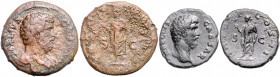 RÖMISCHES REICH, Aelius als Caesar, 136-138, AE Sesterz, Rom. Bloße Büste r. Rs.Spes steht l. mit Blumen und gerafftem Kleid. DAZU:AE As COS II =137, ...