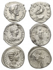 RÖMISCHES REICH, Antoninus Pius, 138-161, AR Konsekrationsdenar unter Marc Aurel, Rom. Kopf r. Rs.Adler r. auf Altar. 3,23g. DAZU: Caracalla, AR Denar...