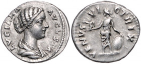 RÖMISCHES REICH, Lucilla, Gemahlin des Lucius Verus, +182, AR Denar, Rom. Drap. Büste. Rs.Venus Victrix. 3,44g.
ss-vz/ss