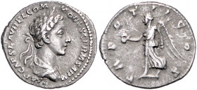 RÖMISCHES REICH, Commodus als Caesar, 175-177, AR Denar TRP II COS PP =177, Rom. Belorb. und drap. Büste r., IMP CAES L AVREL COM-MODVS GERM SARM. Rs....