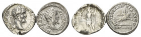 RÖMISCHES REICH, Septimius Severus, 193-211, AR Denar, Rom. Belorb. Büste r. Rs.Roma steht l. mit Victoria und Lanze. 2,8g. DAZU:AR Denar, Rom. Belorb...