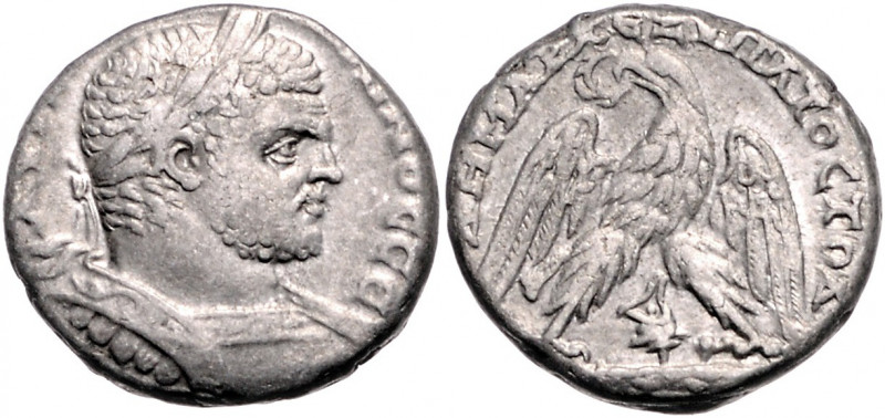 RÖMISCHES REICH, Caracalla, 198-217, AR Tetradrachme, Phoenicia, Stadt Tyros. Be...