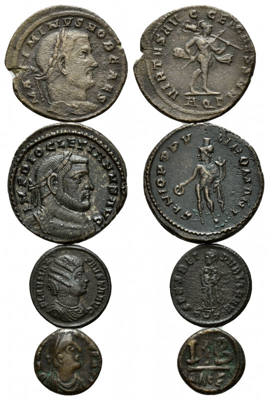 RÖMISCHES REICH, Diocletian, 284-305, AE Follis, London. Belorb. Büste r. Rs.Gen...