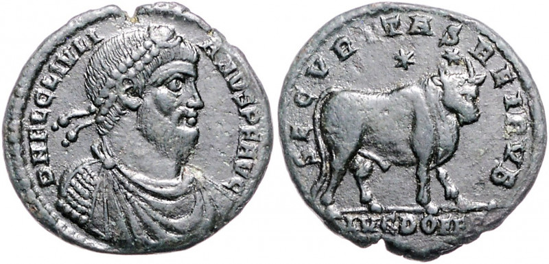 RÖMISCHES REICH, Julian II. Apostata, 360-363, AE Doppelmaiorina, LVGDOFFP =Lugd...