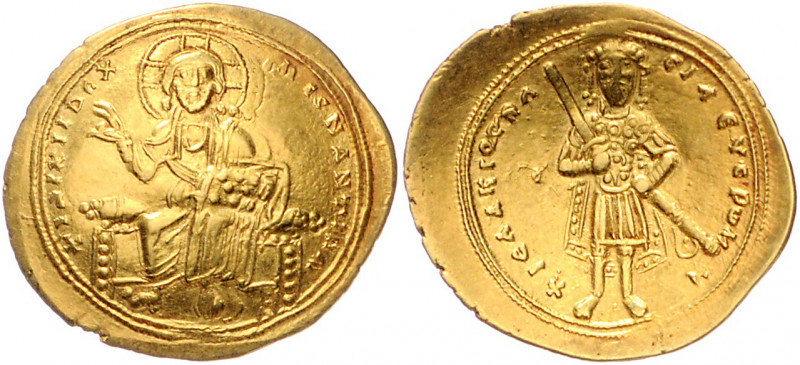 BYZANTINISCHES REICH, Isaac I., 1057-1059, AV Histamenon Nomisma =Scyphat, Konst...