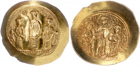 BYZANTINISCHES REICH, Romanos IV., 1068-1071, AV Histamenon Nomisma, Konstantinopel. Christus in der Mitte krönt Romanos und Kaiserin Eudocia. Rs.Fron...