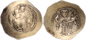 BYZANTINISCHES REICH, Nikephoros III., 1078-1081, Electron Histamenon Nomisma =Scyphat, Konstantinopel. Christus thronend. Rs.Kaiser mit Labarum und K...