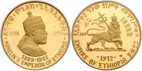 ÄTHIOPIEN, Haile Selassie I., 1930-1936, 1941-1974, 50 Dollars 1972. Menelik II. 20g. -Mwst befreit-
GOLD, PP
KM 57