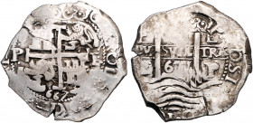 BOLIVIEN, Karl II., 1665-1700, 8 Reales 1667 P.E., Potosi. 27,13g.
ss
C.-C.6823; KM 26