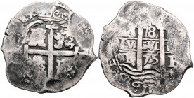 BOLIVIEN, Karl II., 1665-1700, 8 Reales 1675 P.E., Potosi. 26,48g.
ss
C.-C.6847; KM 26