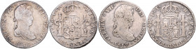 BOLIVIEN, Ferdinand VII., 1808-1825, 4 Reales 1816 P.J., Potosi; 4 Reales 1817 P.J., Potosi.
2 Stk., f.ss
KM 88