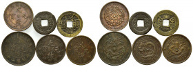 CHINA, Ching-Dynastie, 1644-1911, 9. Kaiser Kuang Hsü, 1875-1908. 10 Cash o.J. (1906), Chihli (Pei-Yang), 10 Cash o.J. (1902-05), Hupeh, 10 Cash CD 19...