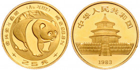 CHINA, Volksrepublik, seit 1949, 25 Yuan 1983. -Mwst befreit-
GOLD, st
PAN-8A