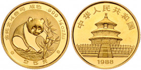 CHINA, Volksrepublik, seit 1949, 25 Yuan 1988, Panda. -Mwst befreit-
GOLD, st
PAN-71A