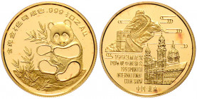 CHINA, Volksrepublik, seit 1949, 50 Yuan 1993. 1993 Munich International Coin Show. 1/2 Oz. -Mwst befreit-
GOLD, PP