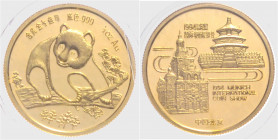 CHINA, Volksrepublik, seit 1949, 50 Yuan 1994. 1994 Munich International Coin Fair. 1/2 Oz. -Mwst befreit-
GOLD, orig. verschweißt, PP