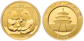 CHINA, Volksrepublik, seit 1949, 50 Yuan =1/10 Unze 2009. Panda. -Mwst befreit-
GOLD, st
Schön 1720