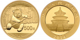 CHINA, Volksrepublik, seit 1949, 500 Yuan 2014, Panda. 1 Oz. -Mwst befreit-
GOLD, st