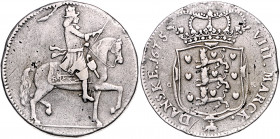 DÄNEMARK, Christian V., 1670-1699, 8 Mark 1675 GK, Kopenhagen. 38,11g.
Stf., Sf., s/ss
Dav. 3634; Hede 72