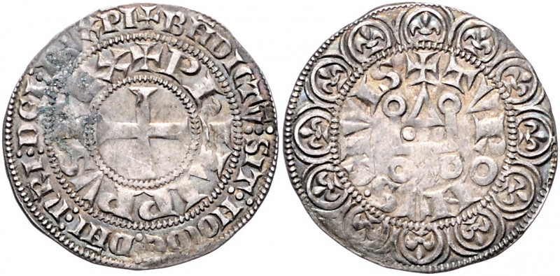 FRANKREICH, Philipp IV., der Schöne, 1285-1314, Gros Tournois o.J. PHILIPPUS REX...