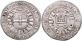 FRANKREICH, Philipp IV., der Schöne, 1285-1314, Gros Tournois o.J.(1290-1295). Kreuz, PHILIPPVS REX (ohne 4 Punkte um X). Rs.Kastell von Tours, TVRONV...