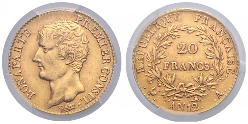 FRANKREICH, Napoleon als Konsul, 1799-1804, 20 Francs AN12 (1803) A, Paris. -Mws...