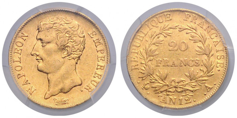 FRANKREICH, Napoleon als Konsul, 1799-1804, 20 Francs AN12 (1803) A, Paris. Empe...