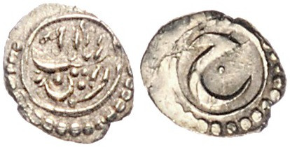 INDIEN / KÖNIGREICH MYSORE, Tipu Sultan, 1782-1799, AV Fanam AM 1216 =1787, Pata...