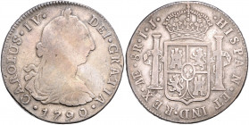 PERU, Carlos IV., 1788-1808, 8 Reales 1790 IJ, Lima.
f.ss/ss
KM 87