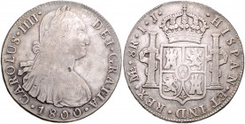 PERU, Carlos IV., 1788-1808, 8 Reales 1800 IJ, Lima.
ss
KM 97
