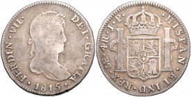 PERU, Ferdinand VII., 1808-1822, 4 Reales 1815 JP, Lima.
schöne Patina, ss
KM 116