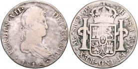 PERU, Ferdinand VII., 1808-1822, 8 Reales 1816 JP, Lima.
Fassungsspur auf dem Rand, ss
KM 117.1