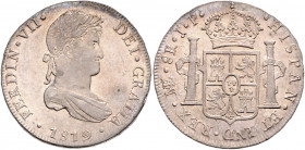 PERU, Ferdinand VII., 1808-1822, 8 Reales 1819 JP, Lima.
Prachtex. mit feiner Tönung, vz/vz+
KM 117.1