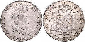PERU, Ferdinand VII., 1808-1822, 8 Reales 1824 JM, Lima.
f.vz
KM 117.1