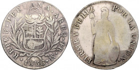PERU, Republik, seit 1821, 4 Reales 1836 M, AREQ. Arequipa.
s/ss
KM 151.2