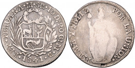 PERU, Republik, seit 1821, 8 Reales 1841 MB, Lima.
f.ss/ss
KM 142.8