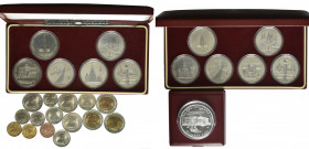 RUSSLAND, UdSSR, 1917-1991, Satz Rubel 1980. Olympiade Moskau (2x in Orig.-Schatulle); Münzsatz 1991 (2x, alle st); 3 Rubel 1992 (Orig.-Schatulle, PP)...