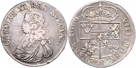 SCHWEDEN, Karl XI., 1660-1697, 8 Mark 1666.
Rdf., ss
AAH 55a