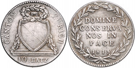 SCHWEIZ / ZÜRICH, Kanton, 40 Batzen =Neutaler 1813 B.
ss
KM 189; HMZ 1172