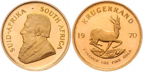 SÜDAFRIKA, Republik, seit 1961, Krügerrand 1970. -Mwst befreit-
GOLD, PP
KM 73