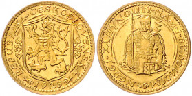 TSCHECHOSLOWAKEI, Republik, 1918-1939, Dukat 1925. -Mwst befreit-
GOLD, min.Kr., vz-st
KM 8
